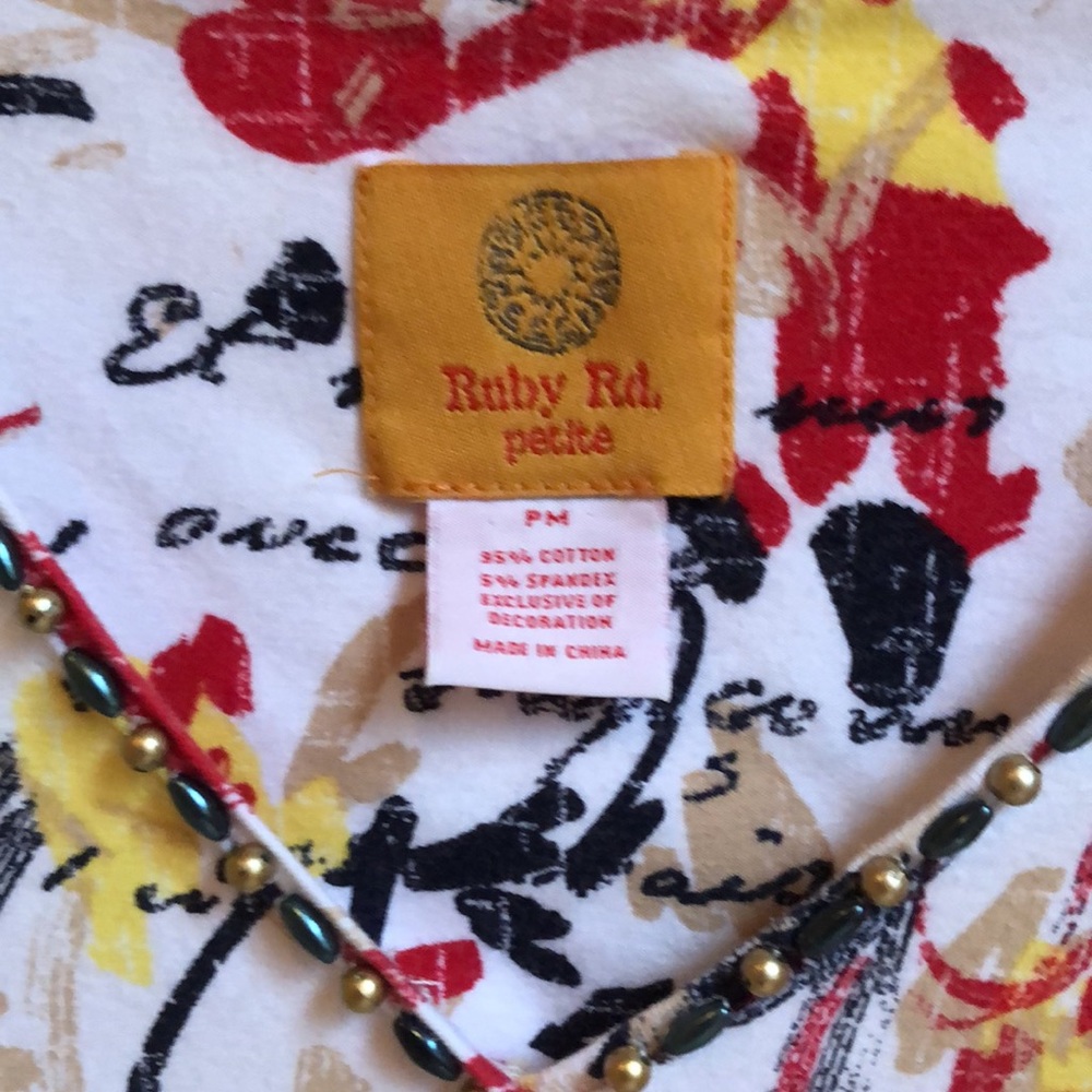Ruby Rd. Cropped Cotton Top - Picture 2 of 5